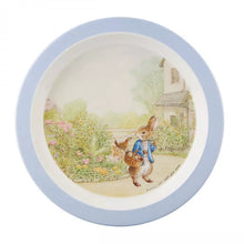 Cargar imagen en el visor de la galería, Plato  de melamina de Peter Rabbit azul