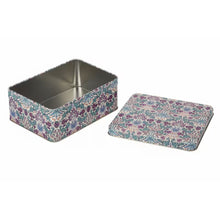 Cargar imagen en el visor de la galería, Caja de lata rectangular con diseño Hyacinth