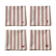 Cargar imagen en el visor de la galería, Pack de 4 unidades servilletas rayas Rojo (180x300 cm)