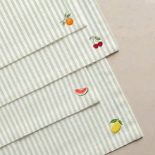 Cargar imagen en el visor de la galería, Pack de 4 unidades servilletas rayas Verde: 43x43 cm