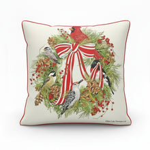 Cargar imagen en el visor de la galería, Almohadón  Cardenal y Corona (30.5 x 30.5 cm)