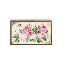 Cargar imagen en el visor de la galería, Caja de lata rectangular con diseño Rosas Vintage