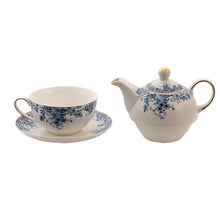 Cargar imagen en el visor de la galería, Té para uno diseño flores azules