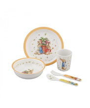 Cargar imagen en el visor de la galería, Set de cinco piezas de Peter Rabbit en colores melocoton
