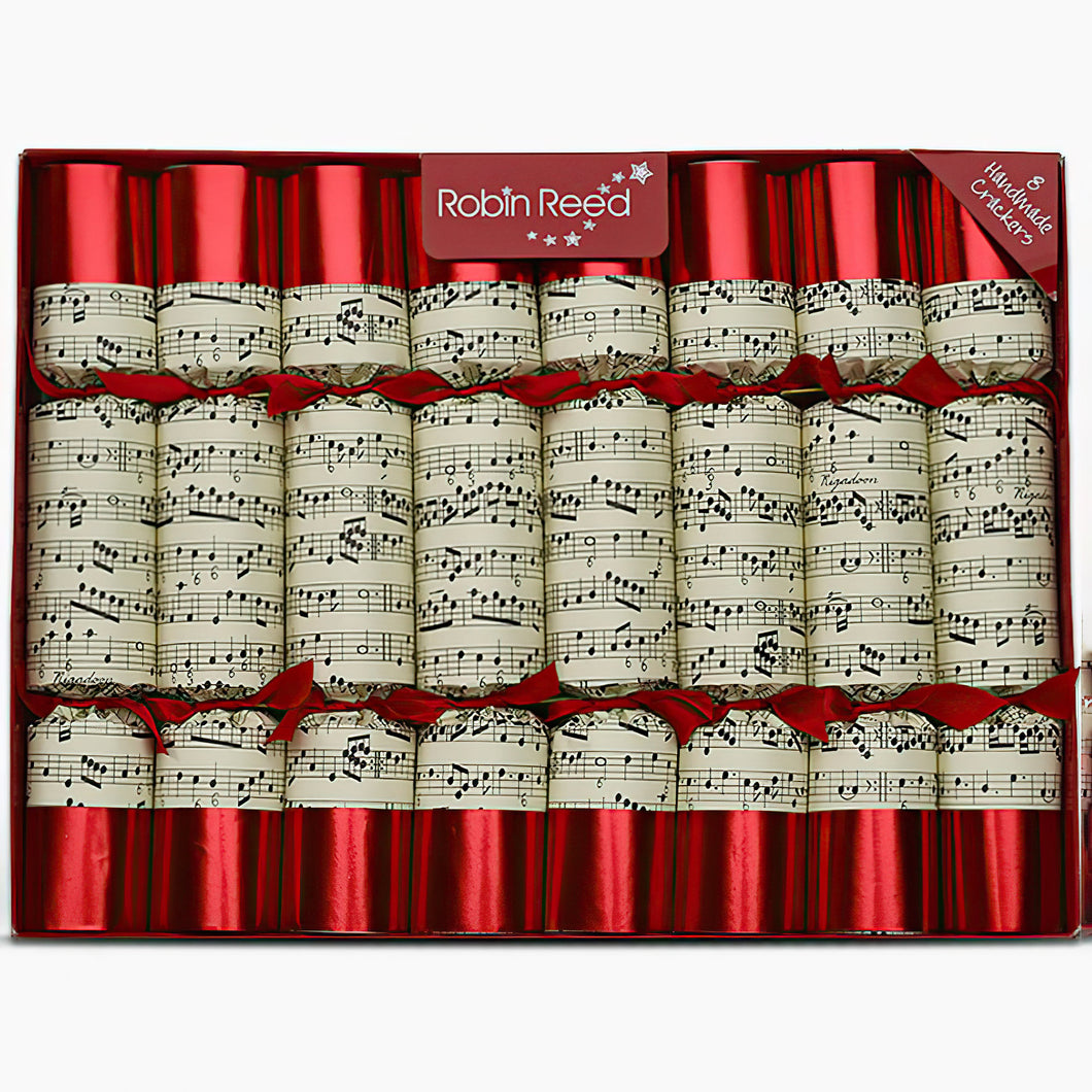 Crackers Navideños con Diseño de Partitura Musica