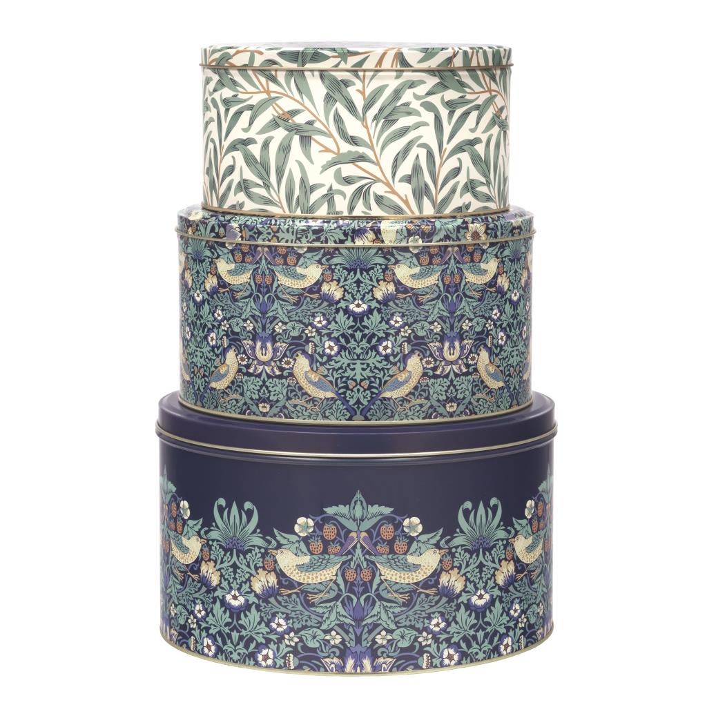 Set de 3 cajas diseño "Strawberry Thief & Willow"