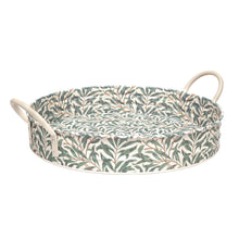 Cargar imagen en el visor de la galería, Bandeja redonda de lata con diseño  "Willow Bough"