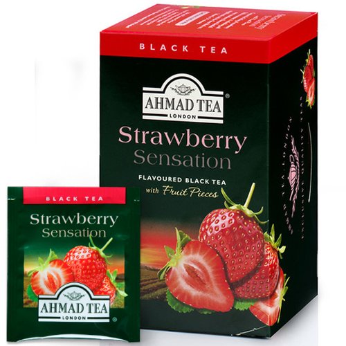 Té negro con fresas
