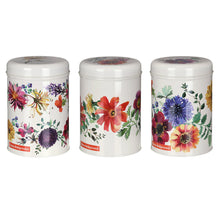 Cargar imagen en el visor de la galería, Set de tres botes diseño flores de jardín
