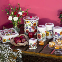 Cargar imagen en el visor de la galería, Barril de galletas diseño flores de jardín