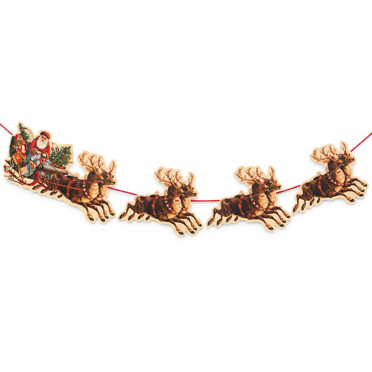 Guirnalda de Papá Noel en trineo