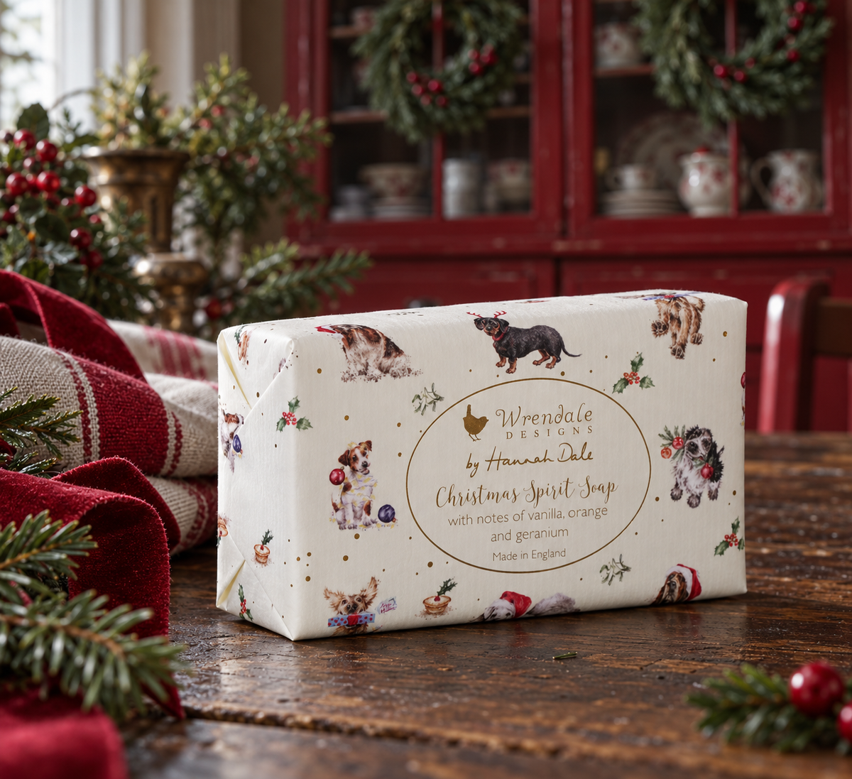 Jabón Artesanal Festivo 'Dog Christmas spirit'