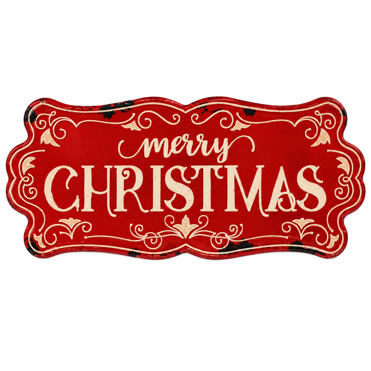 Placa metálica Merry Christmas