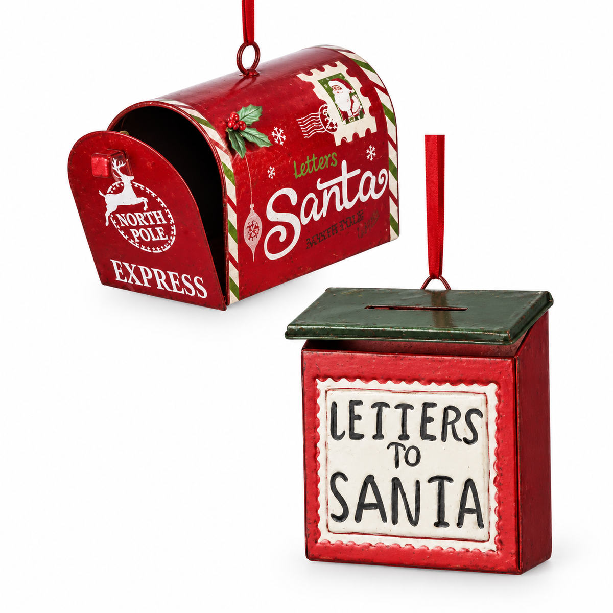 Adornos Buzón Navideño "Cartas a Santa - Polo Norte Express" (14x9cm)