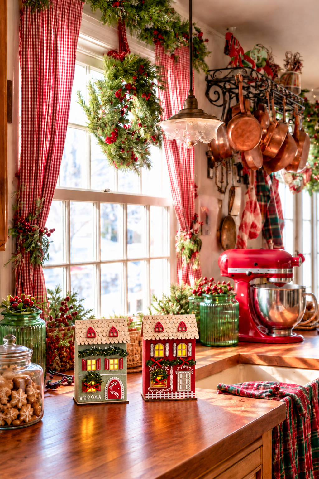 Casitas navideñas con luz