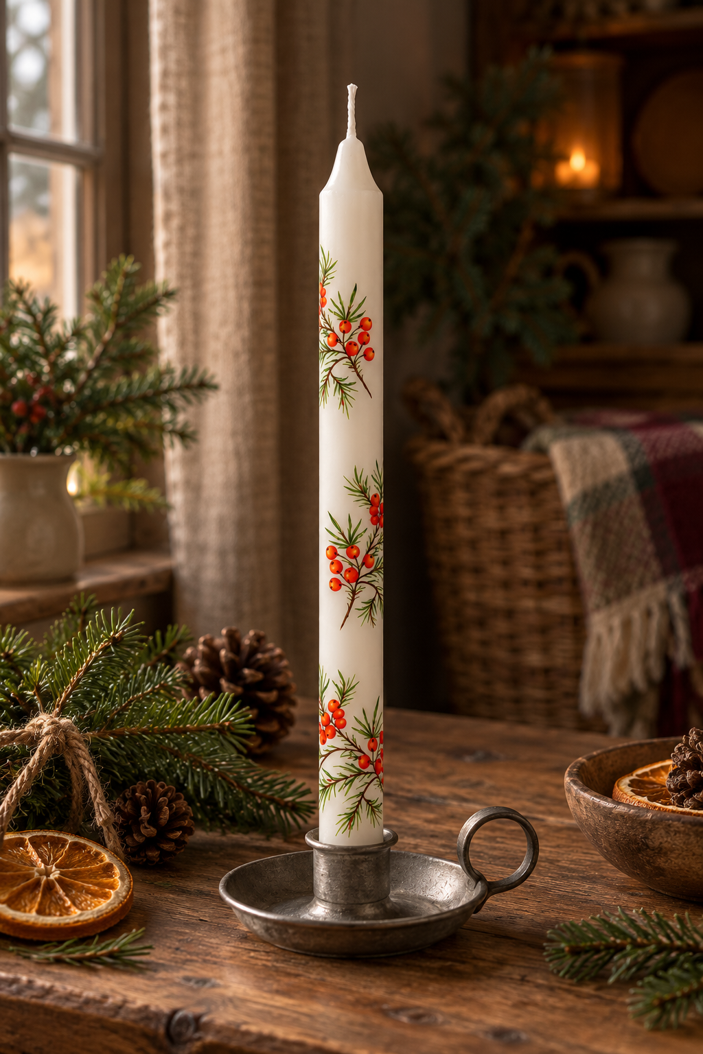 Velas navideñas decoradas