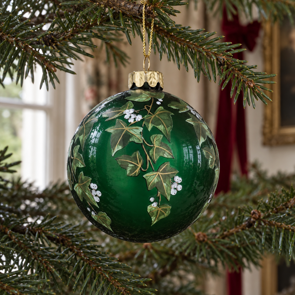Bola de Navidad de Cristal Luz del Bosque