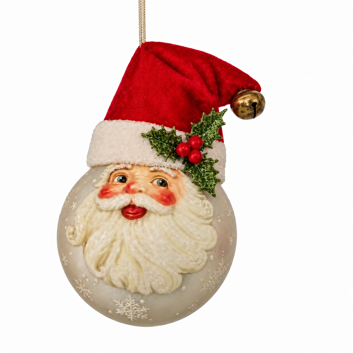 Bola de Cristal con Sombrero de Papá Noel (16cm diametro)
