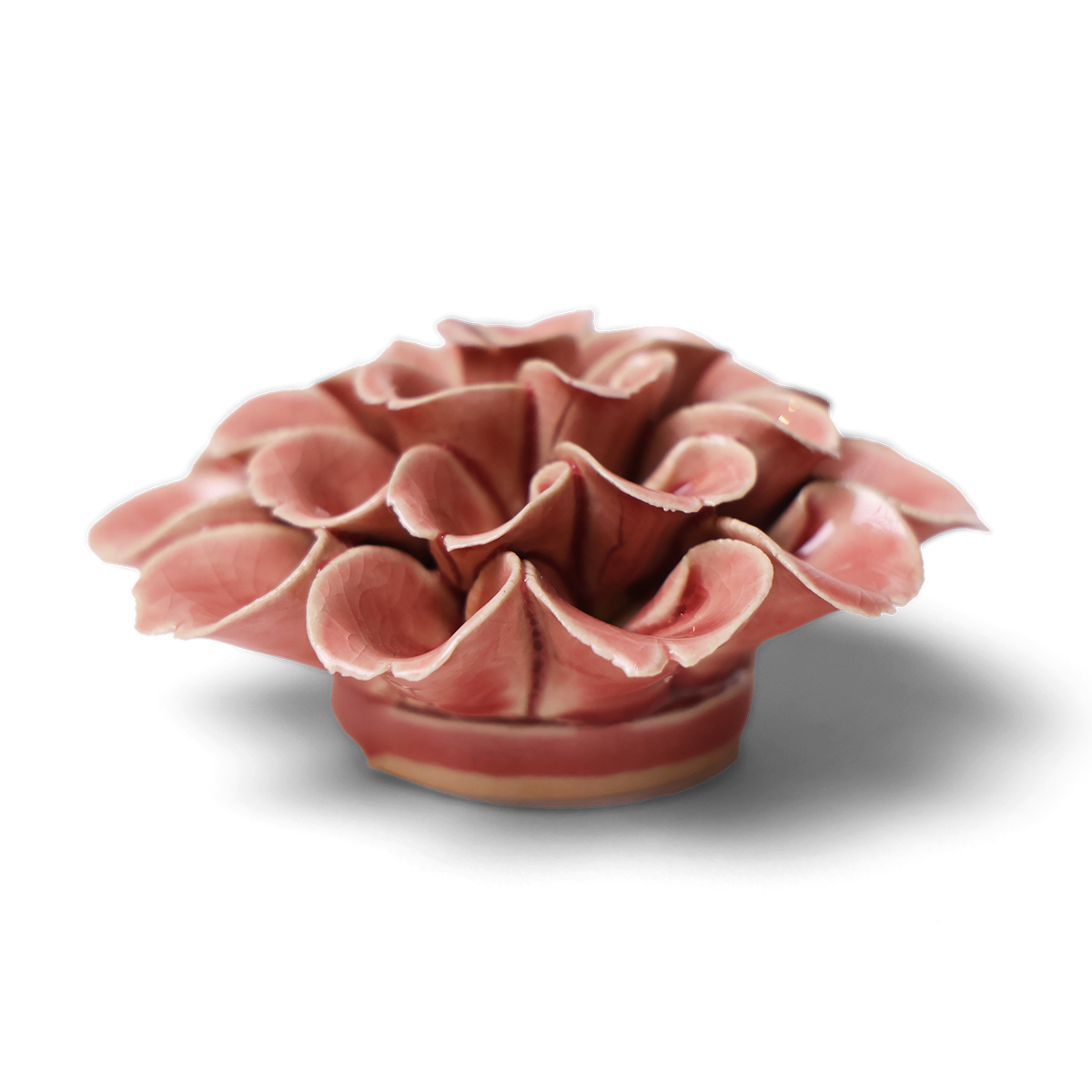 Flor de cerámica de Pascua rosa