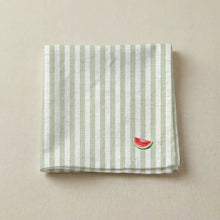 Cargar imagen en el visor de la galería, Pack de 4 unidades servilletas rayas Verde: 43x43 cm