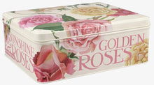 Cargar imagen en el visor de la galería, Caja de lata rectangular con diseño de rosas