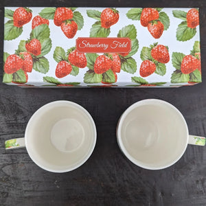 Set de 2 tazas diseño fresas