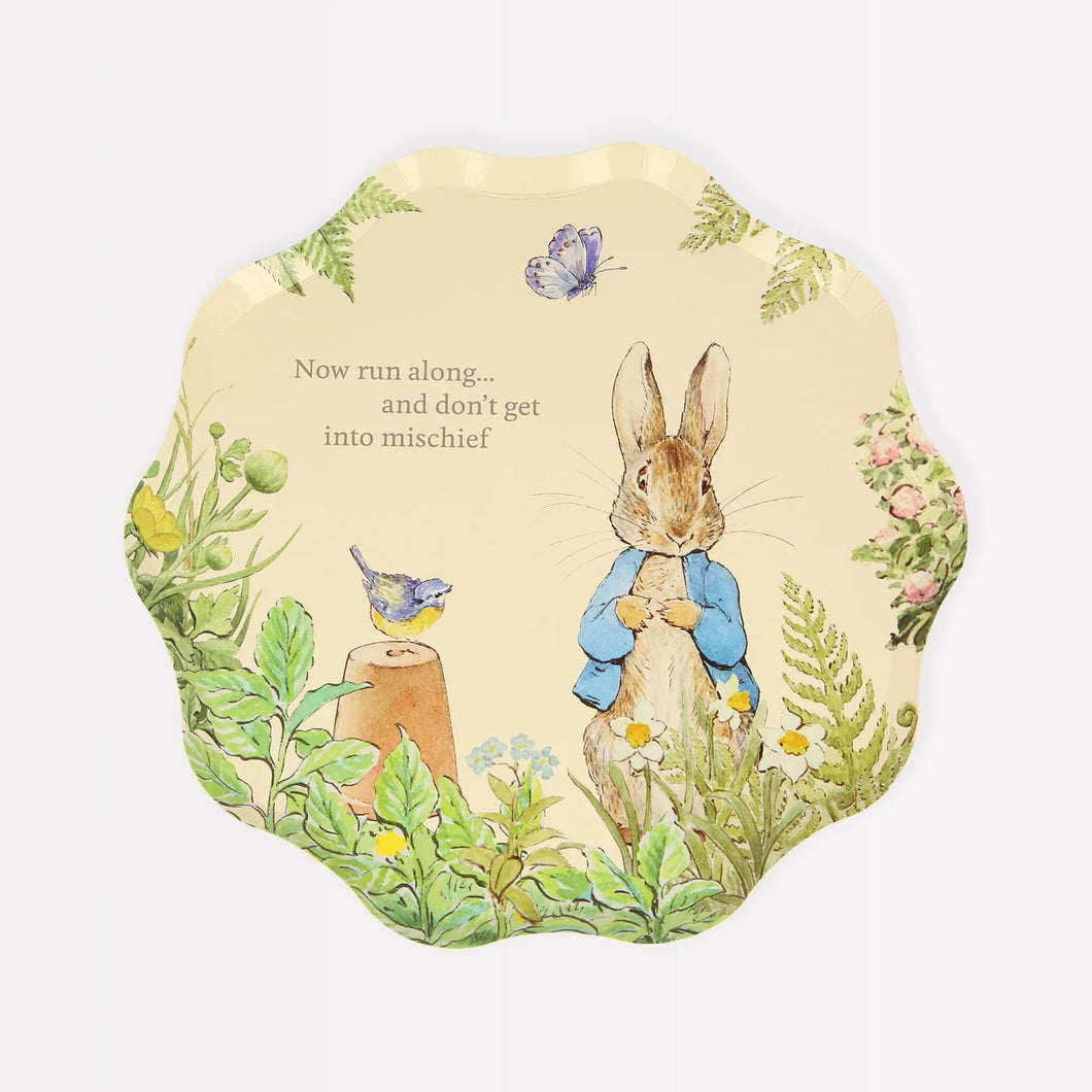 Platos pequeño de cartón Peter Rabbit