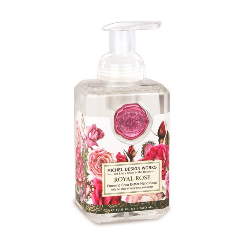 Jabón de manos con espuma aroma Rosa Real