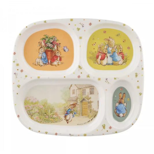 Bandeja con cuatro espacios de Peter Rabbit