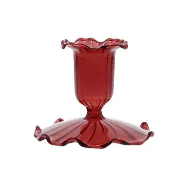 Candelabro de cristal rojo