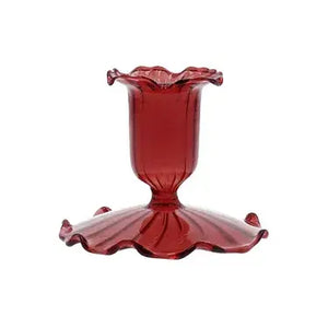 Candelabro de cristal rojo