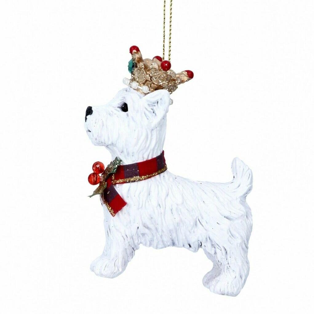 Adorno para el árbol de Westie con corona