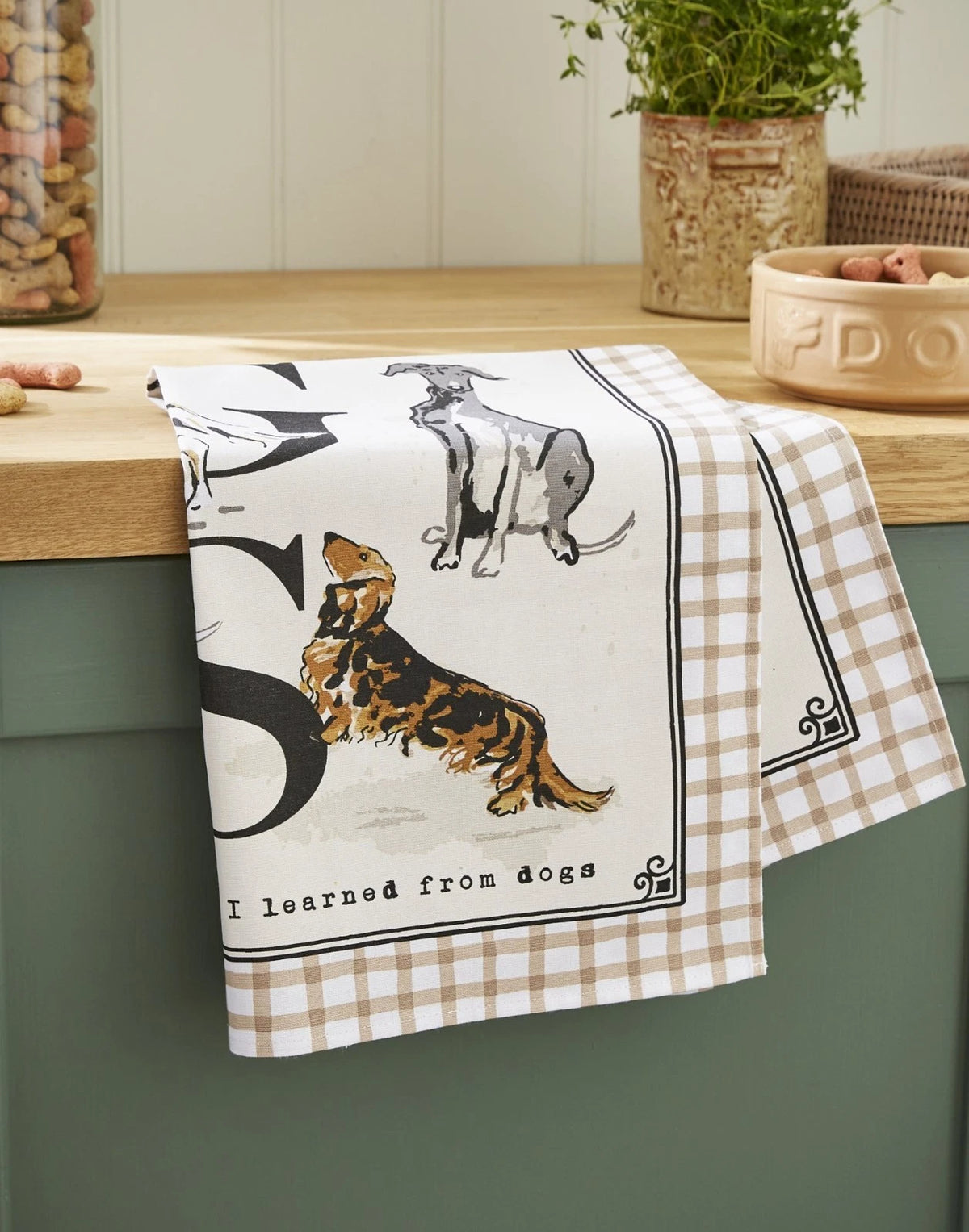 Trapo de cocina diseño "Country Dogs"