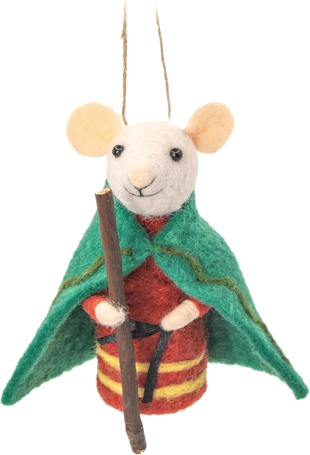 Set de 3 Adornos de Fieltro: Natividad de Ratoncito