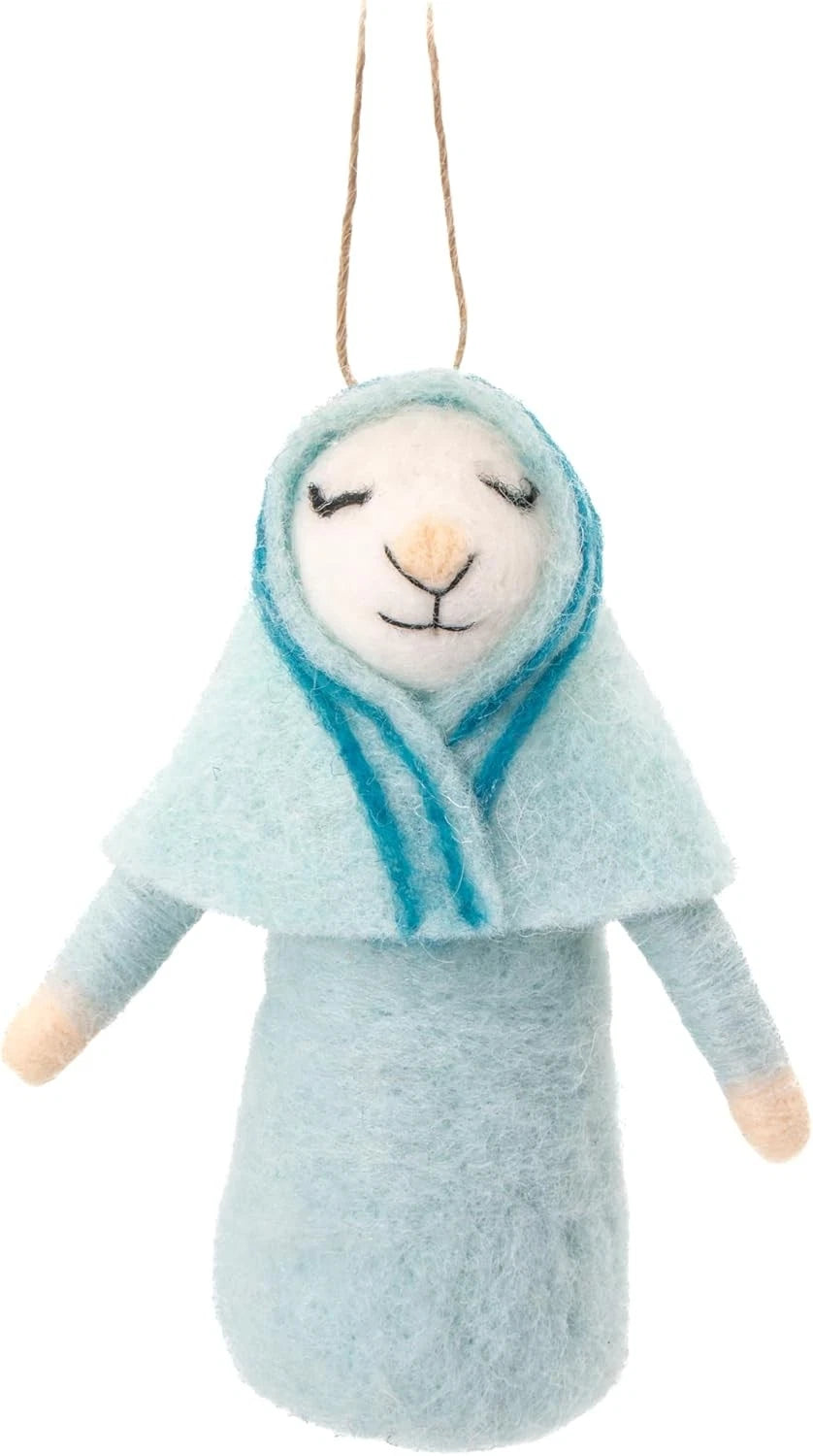 Set de 3 Adornos de Fieltro: Natividad de Ratoncito