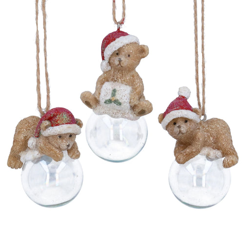 Set de 3 Ositos Navideños en Bola