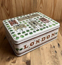 Cargar imagen en el visor de la galería, Caja de lata rectangular con diseño Londres