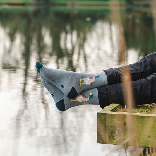 Calcetines hombre pato azulón