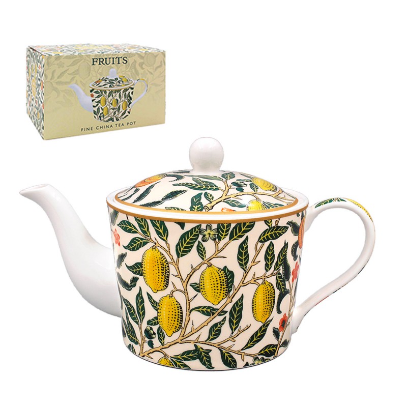 Tetera diseño de frutas de William morris