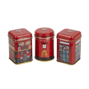 Set de 3 cajas de lata con té Best British