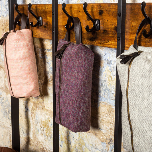 Neceser tweed morado