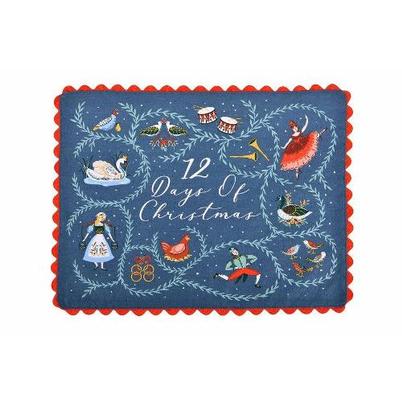 Set de dos individuales diseño "Twelve days of Christmas"