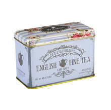 Cargar imagen en el visor de la galería, Cajas de lata con bolsas de té vintage floral azul