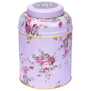 Bote de lata con bolsas de té Lila floral