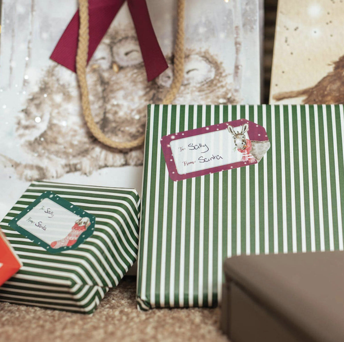 Etiquetas Adhesivas de Regalo de Navidad