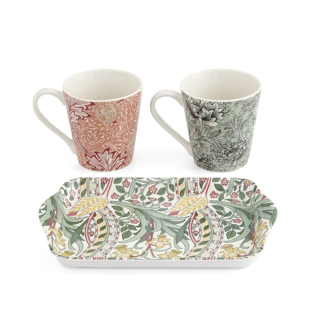 Set de tazas y bandeja William Morris