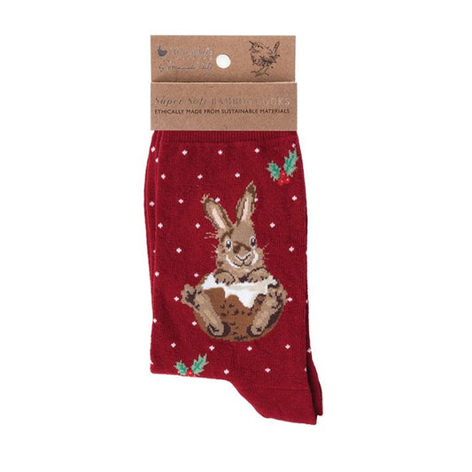 Calcetines mujer “Christmas Pudding Bunny”