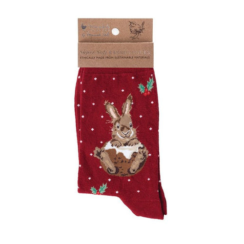Calcetines mujer “Christmas Pudding Bunny”