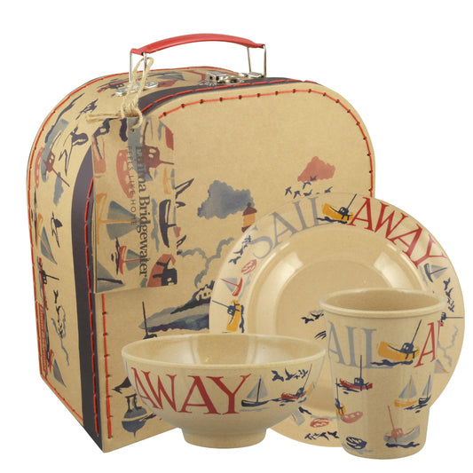 Juego de picnic diseño Sail away fabricado en cáscara de arroz