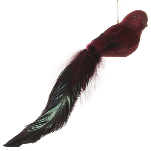 Adorno de Pájaro burdeos para colgar